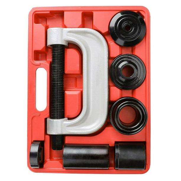Ball Joint Press and U Joint Removal Tool Kit Heavy Duty With 4x4 Adapters Black